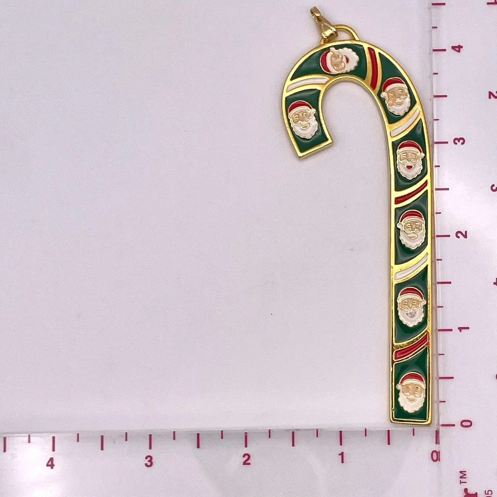 Wallace 2019 Gold-Plated Candy Cane Ornament 39th Edition Santa Claus‎ Christmas